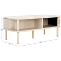 SAFAVIEH Home Tealla 2-Door Tambour Coffee Table - 43"W x 22"D x 17"H