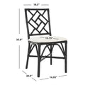 Set of 2 SAFAVIEH Maye Rattan Accent Chairs with Cushions - Dimensions: 18.5" W x 20.9" L x 35.8" H