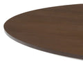 Round Dining Table with Wooden Base for Kitchen and Dining Room