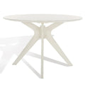 Round Dining Table with Wooden Base for Kitchen and Dining Room