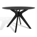 Round Dining Table with Wooden Base for Kitchen and Dining Room