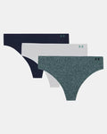 Under Armour Pure Stretch Printed Women's 3-Pack No Show Thong